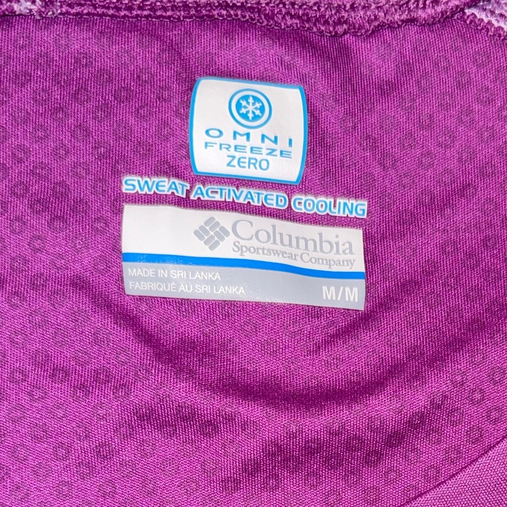 3 x 20$ Columbia Women's Vibrant Purple Short Sleeve Tee Size M - Picture 2 of 5